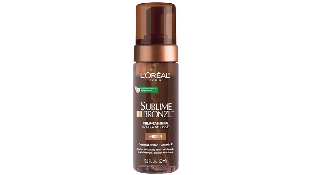 l or al self tanning mousse