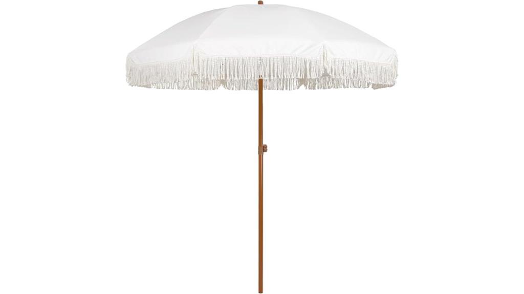 large 7ft fringe umbrella
