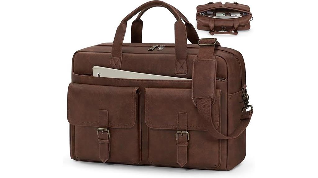 leather 16 inch messenger bag