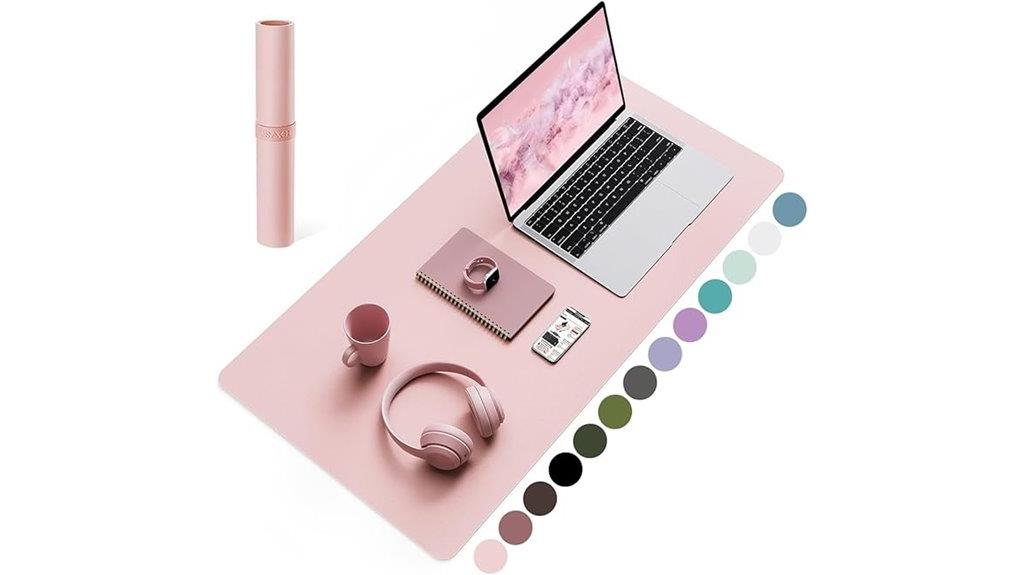 leather non slip desk pad