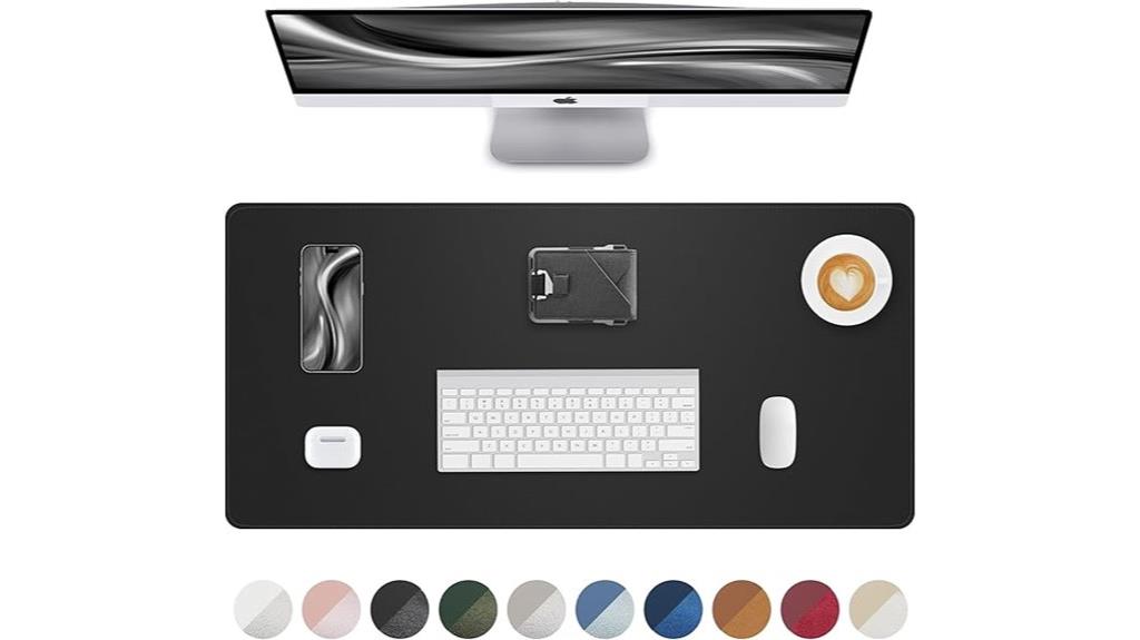 leather office desk mat