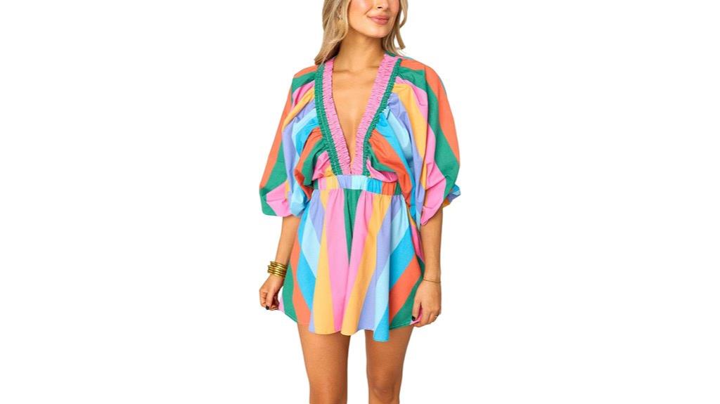 long puff sleeve romper
