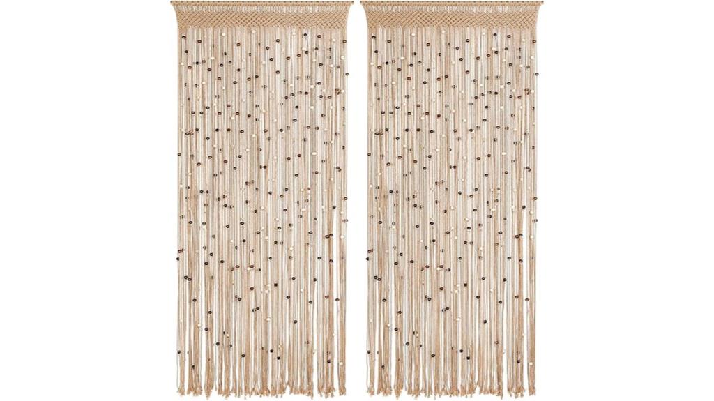 macrame beaded curtain