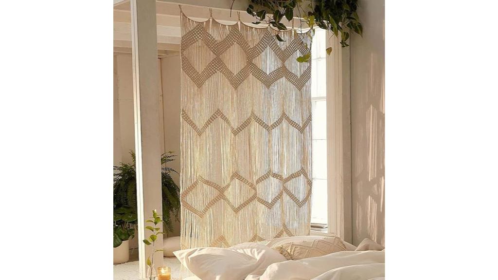 macrame curtain wall divider