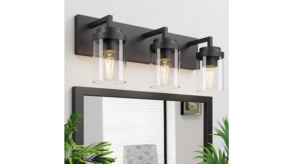 matte black bathroom sconce