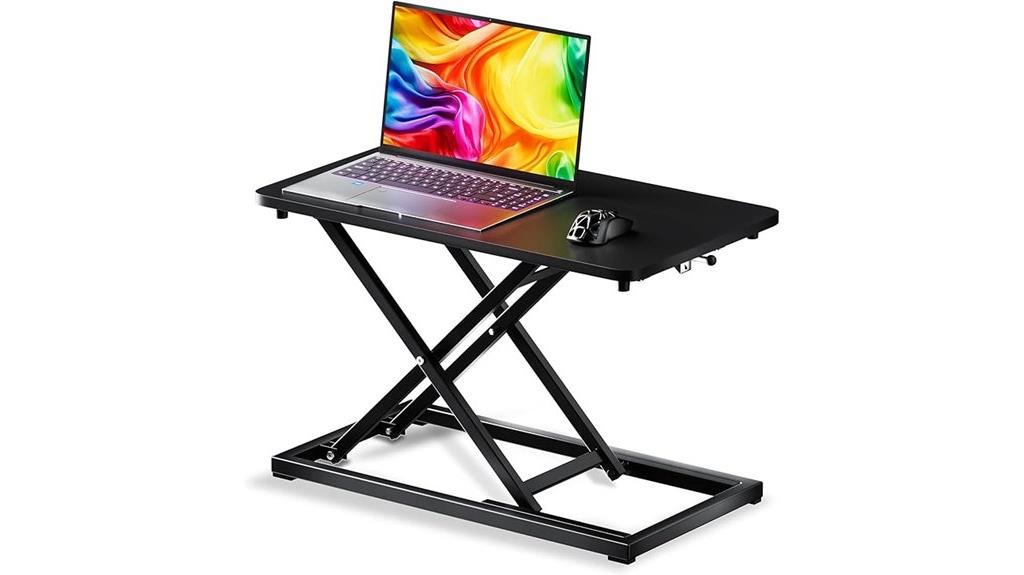 matte black standing desk