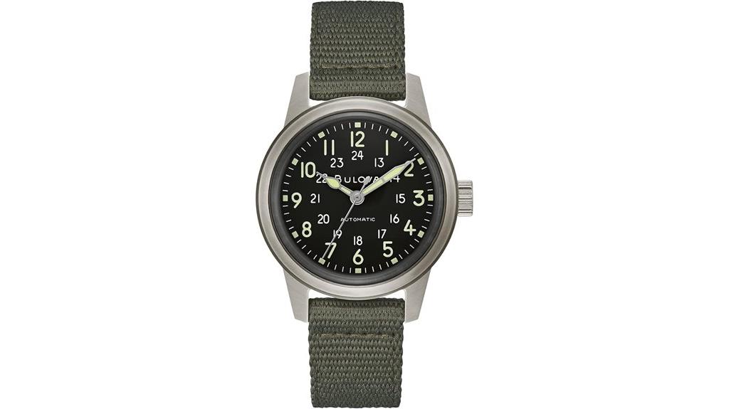 military style automatic watch