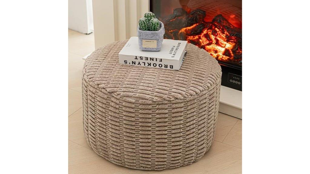 modern foam round ottoman