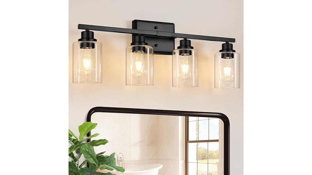 modern four light vanity