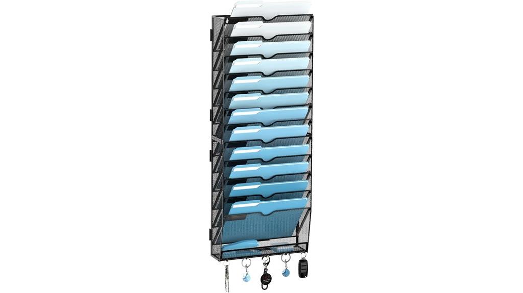 multi level wall file holder