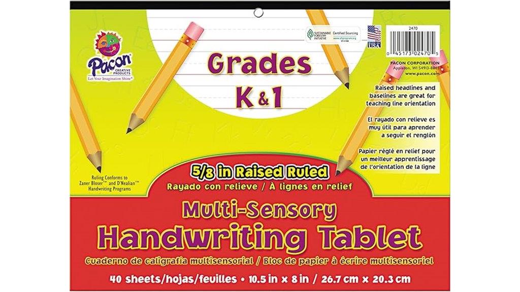 multi sensory handwriting tablet