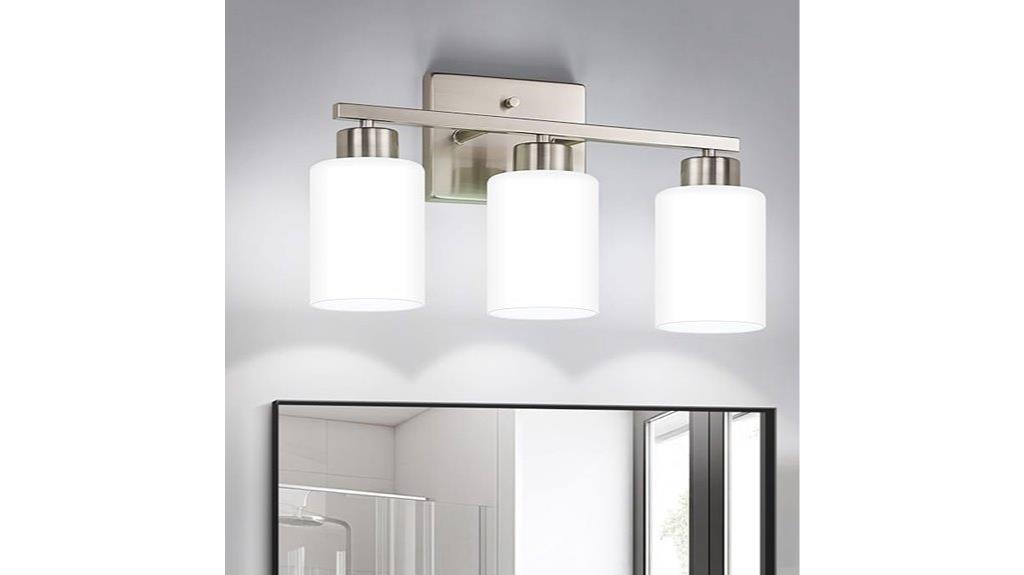 nickel frosted glass lights