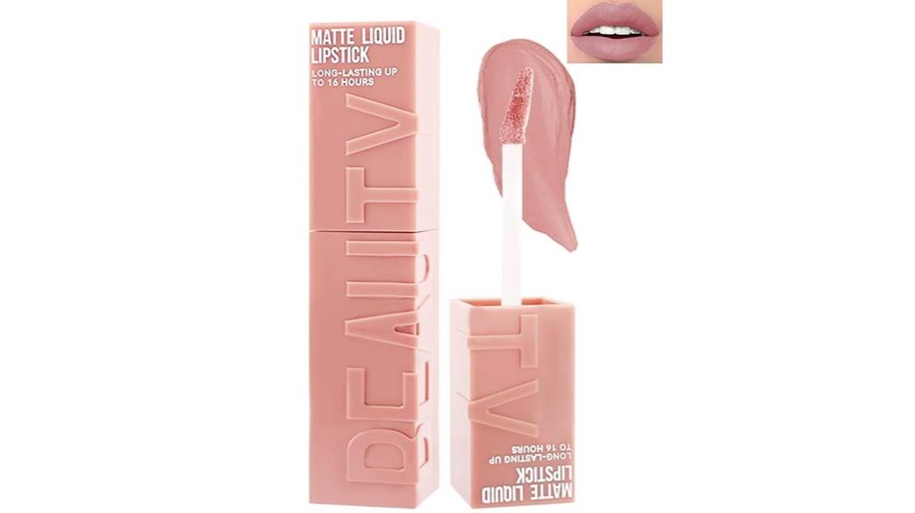 nude pink matte lipstick