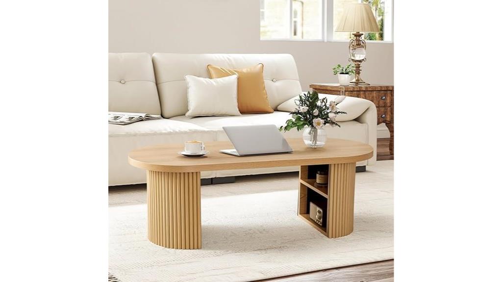 oval fluted farmhouse table