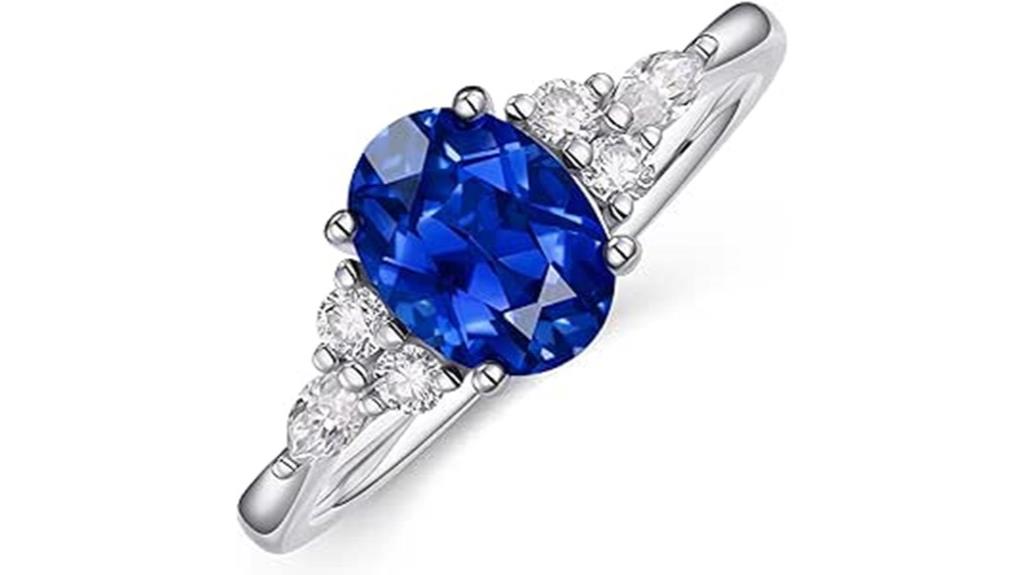 oval moissanite gold ring