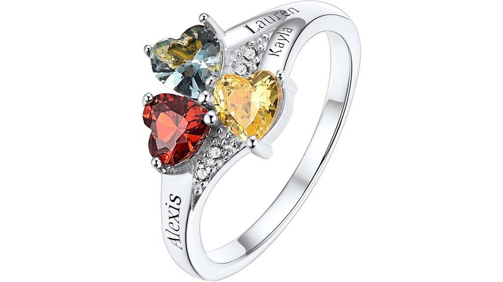 personalized birthstone ring