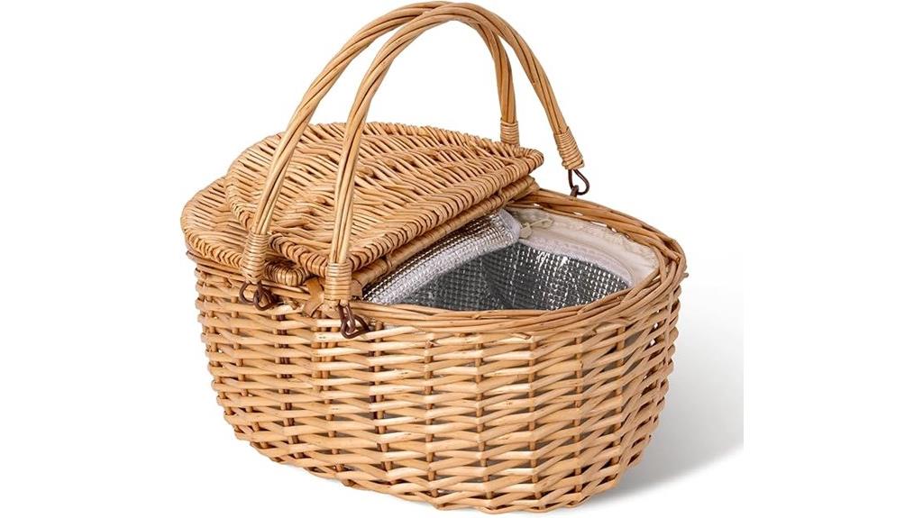 picnic basket with cooler