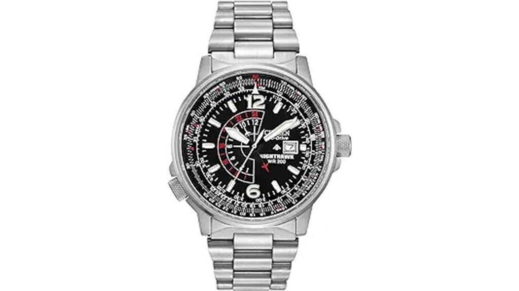 pilot eco drive stainless watch