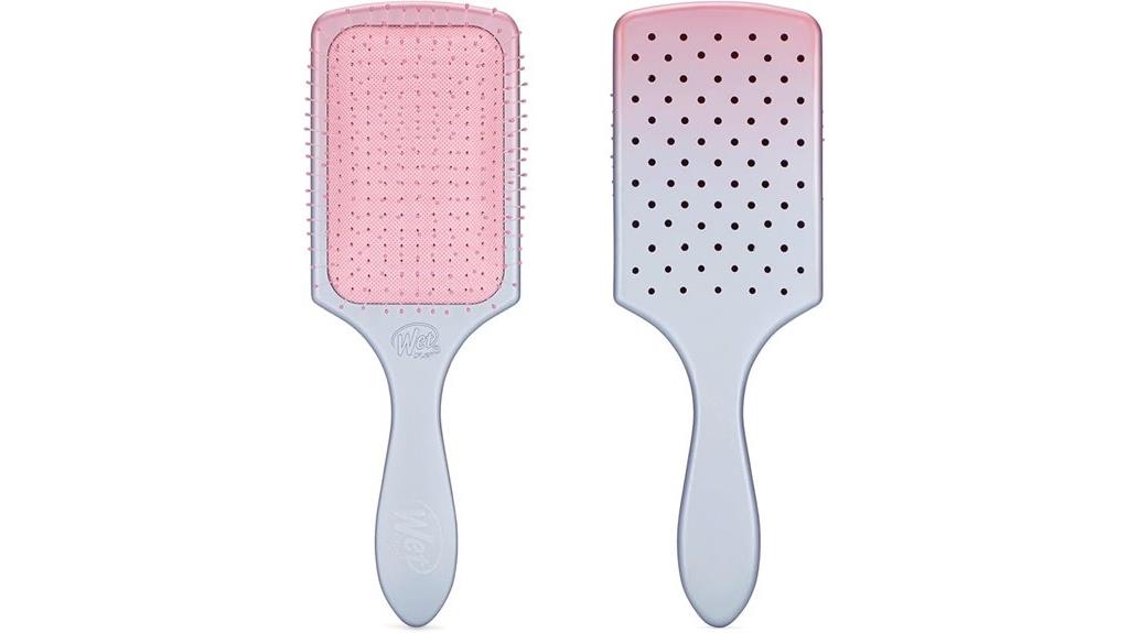 pink and purple ombre detangler