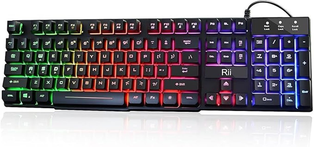 rainbow led mechanical keyboard