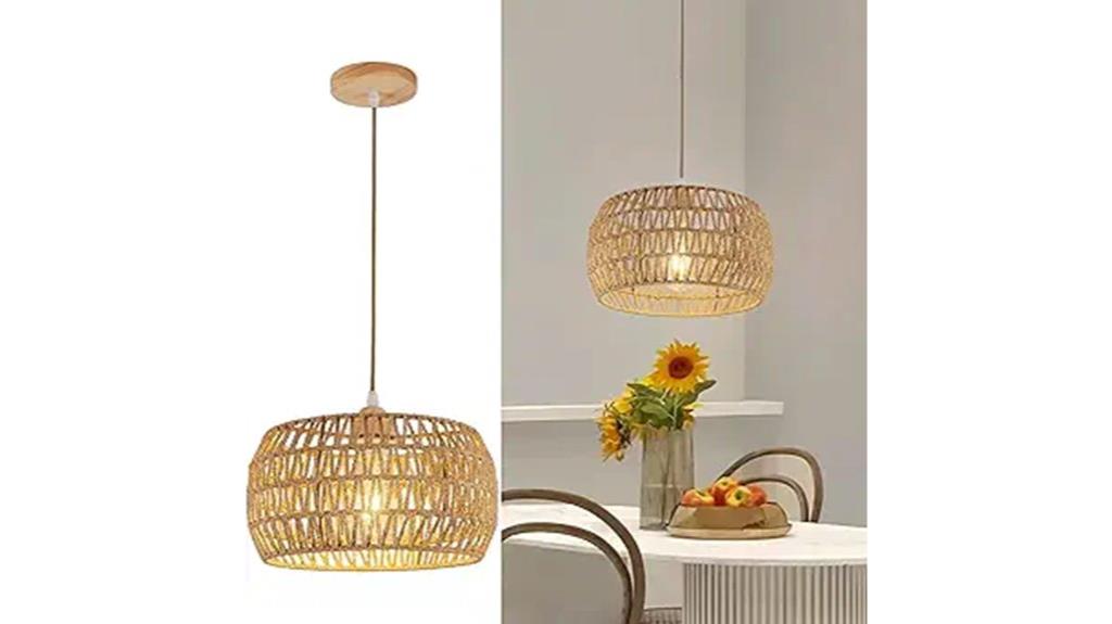 rattan ceiling pendant light
