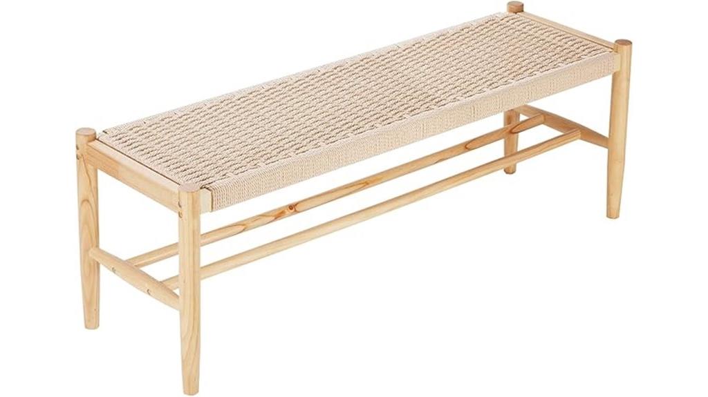 rattan shoe storage bench