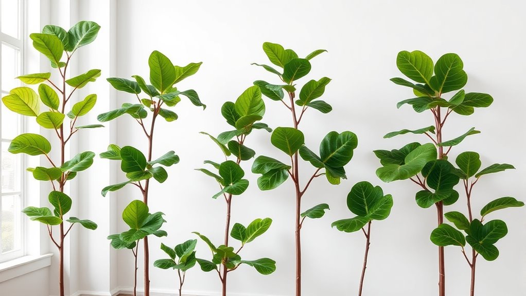 realistic stylish artificial trees