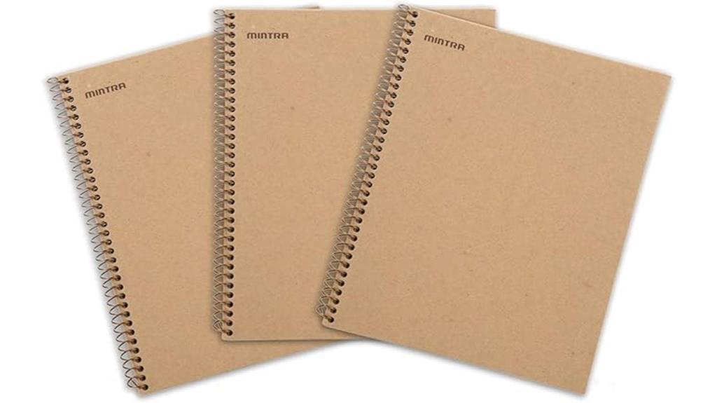 recycled letter size notebooks
