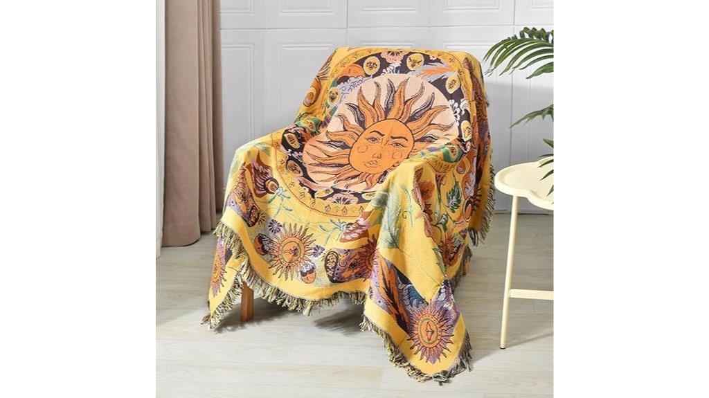 reversible cotton throw blanket