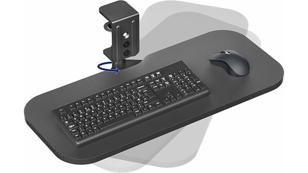 rotating keyboard and mouse tray