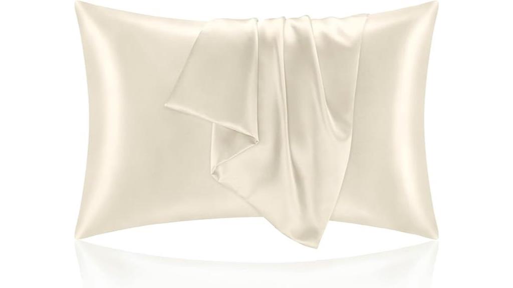 satin pillowcase pack beige