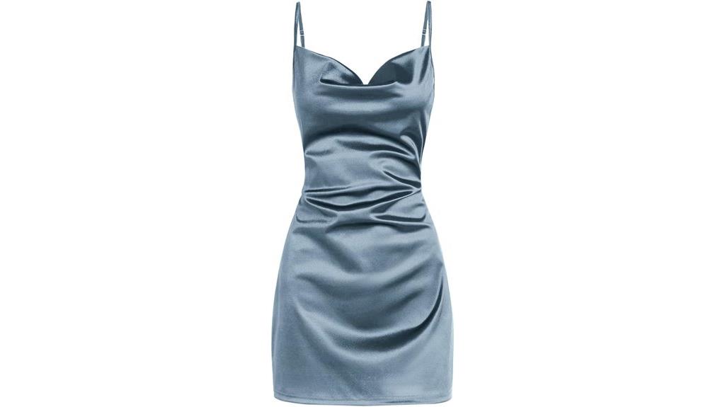 satin spaghetti strap dress