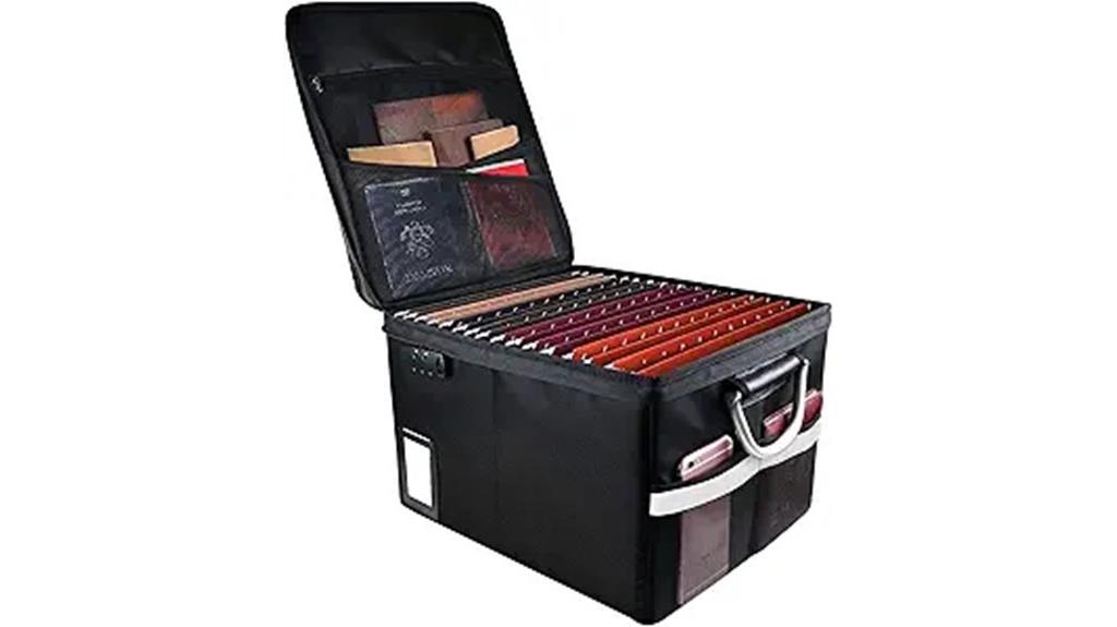 secure fireproof document box
