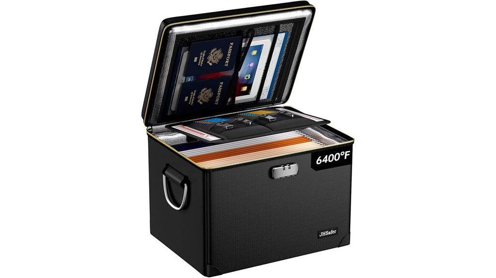secure locking fireproof box