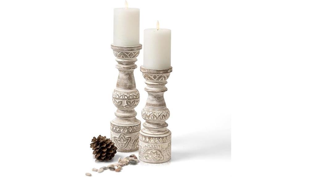 set of two candle holders