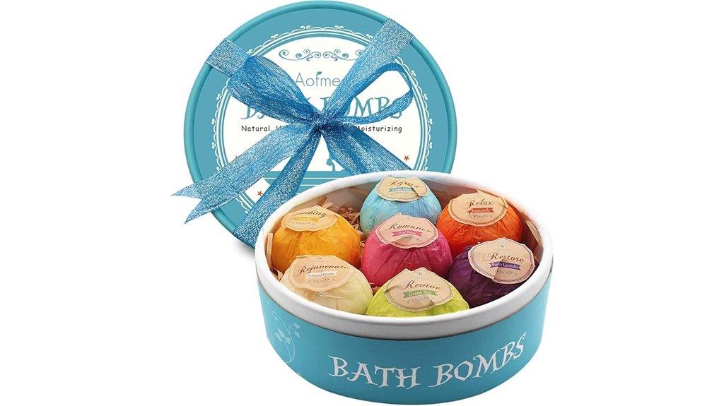 seven piece bath bomb set