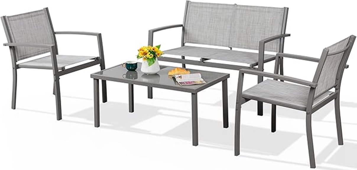 shintenchi four piece patio set