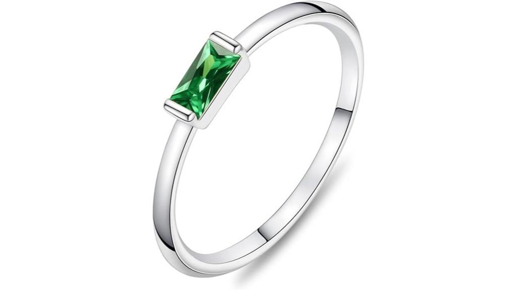 silver birthstone ring