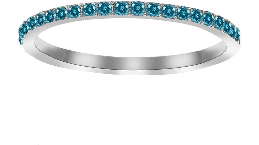 silver birthstone ring gift