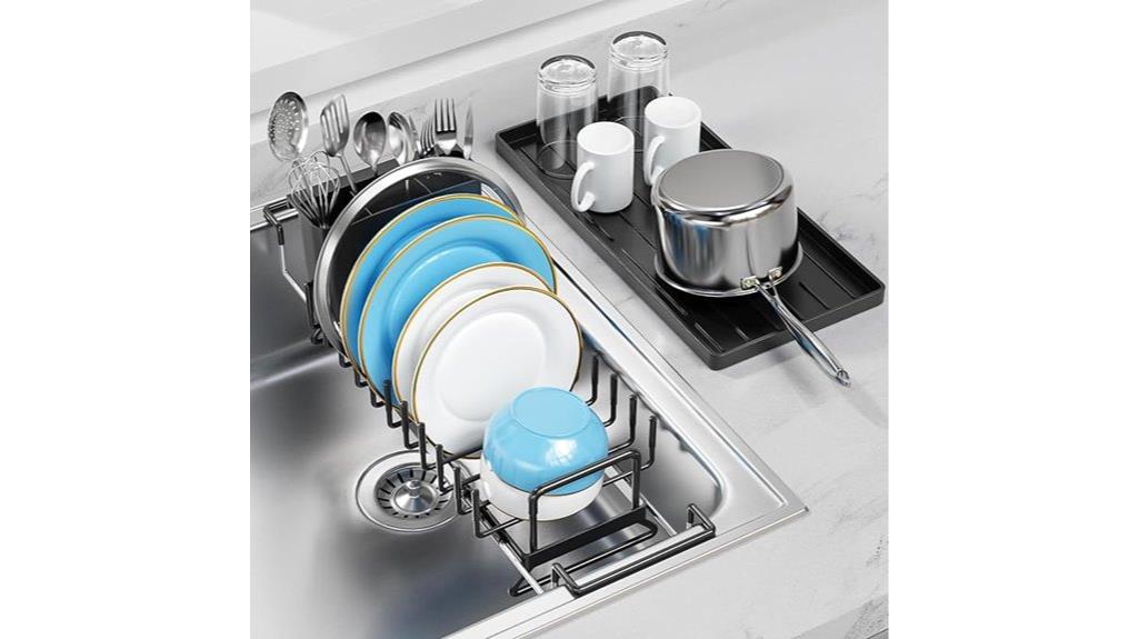 sink mounted drying rack