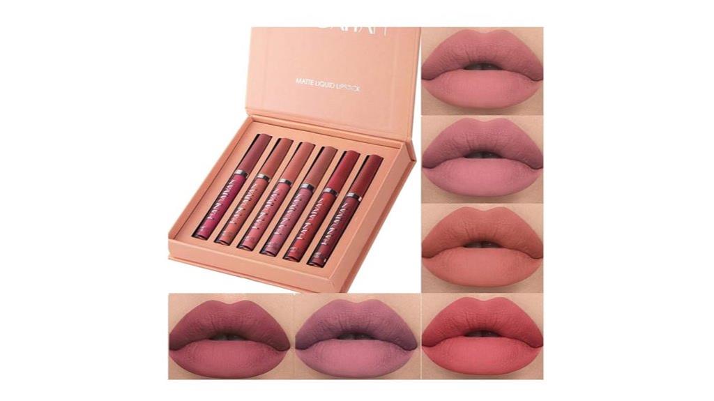 six matte lipstick set