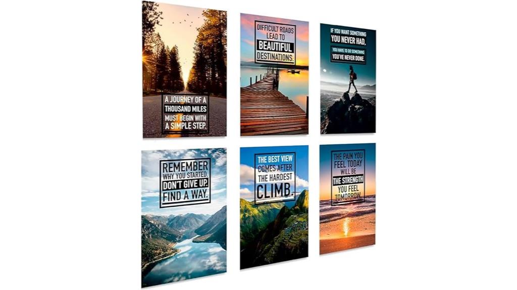 six motivational poster set