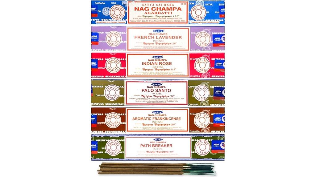 six pack incense gift set