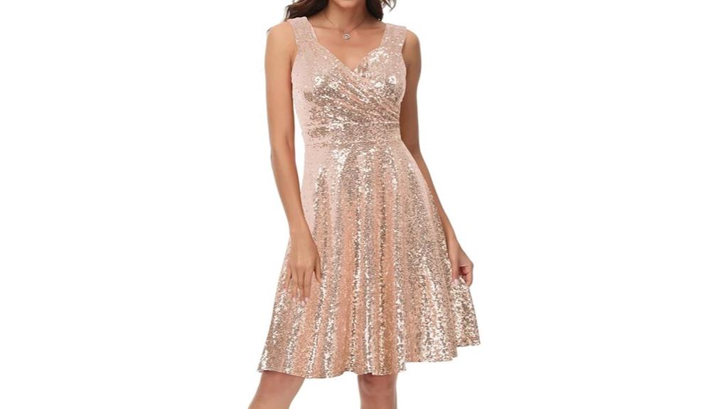 sleeveless v neck bridesmaid dress