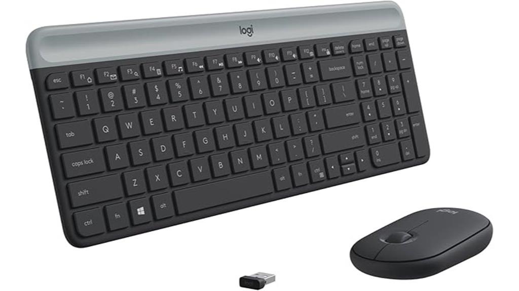slim wireless keyboard mouse combo