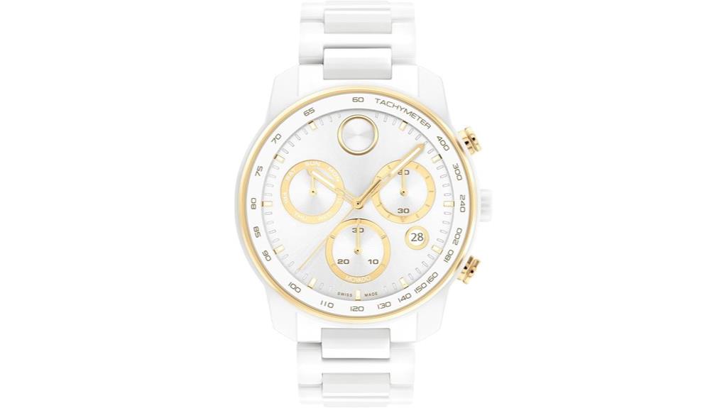 sporty ceramic bracelet watch