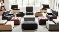 stylish multi functional storage ottomans