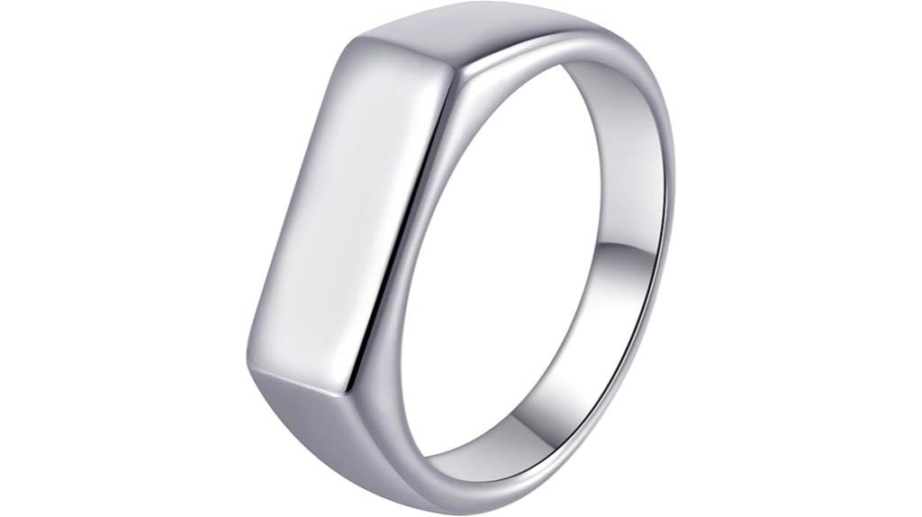 stylish stainless steel signet