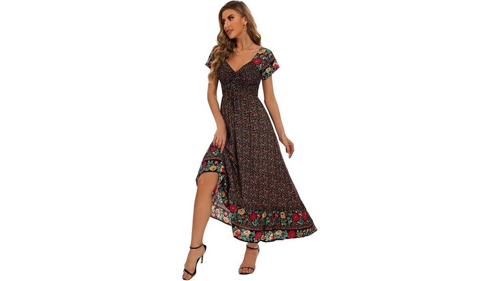 summer floral maxi dress