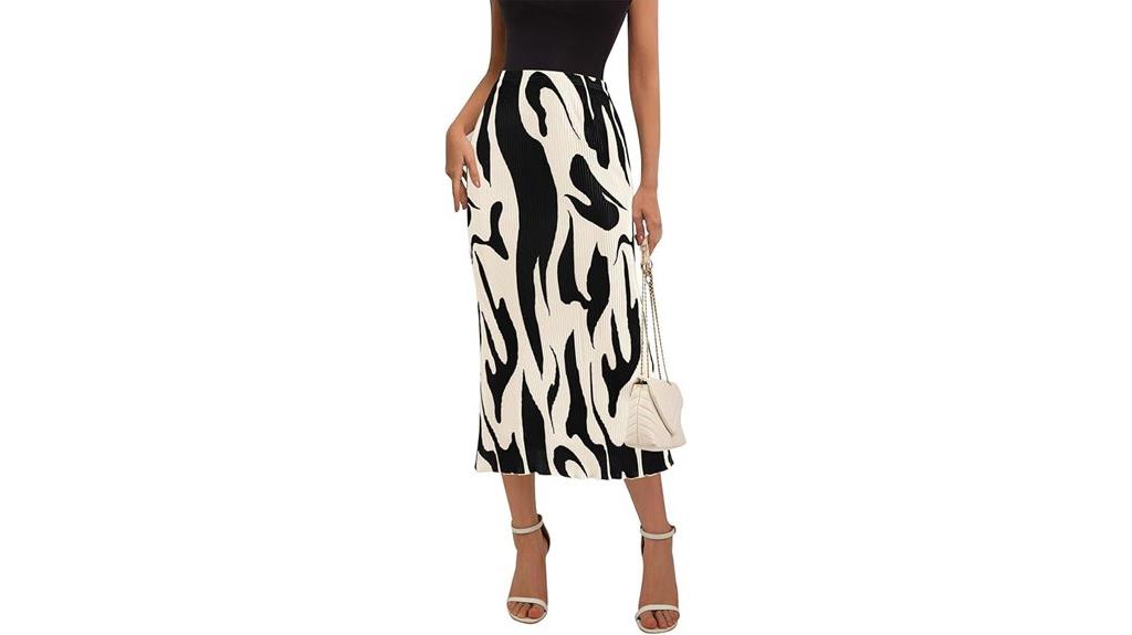 summer high waist pleated skirt